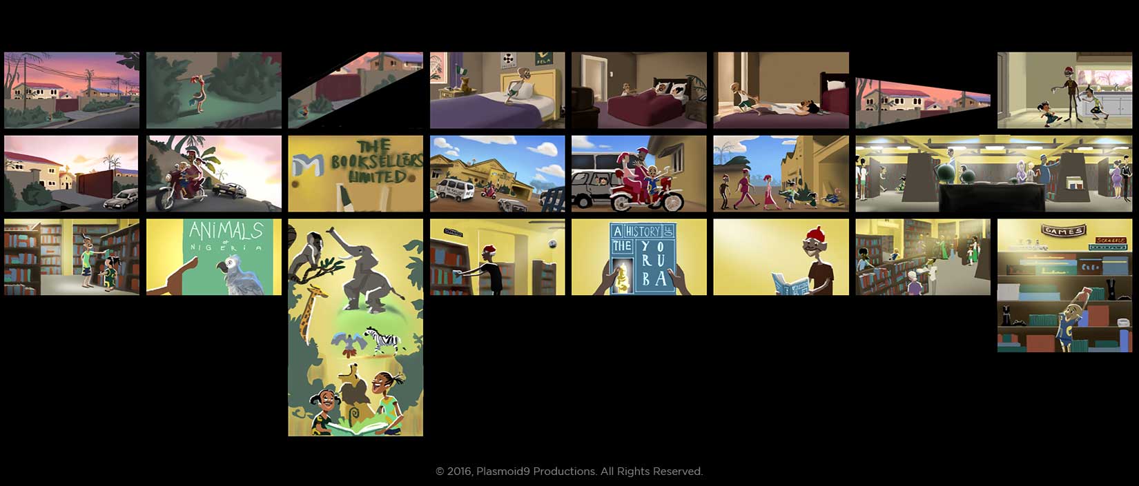 The Colour Script for the animated short.